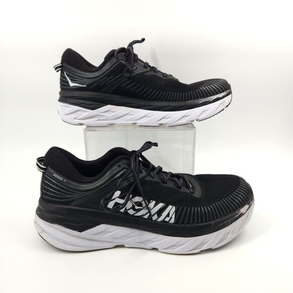 Hoka One One Bondi 7 Shoes Men Size 11 Running Black/White main image 8